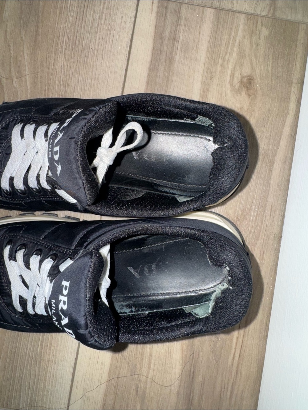 Prada Milano Men’s Black Suede Lace-Up Sneakers - Picture 9 of 12